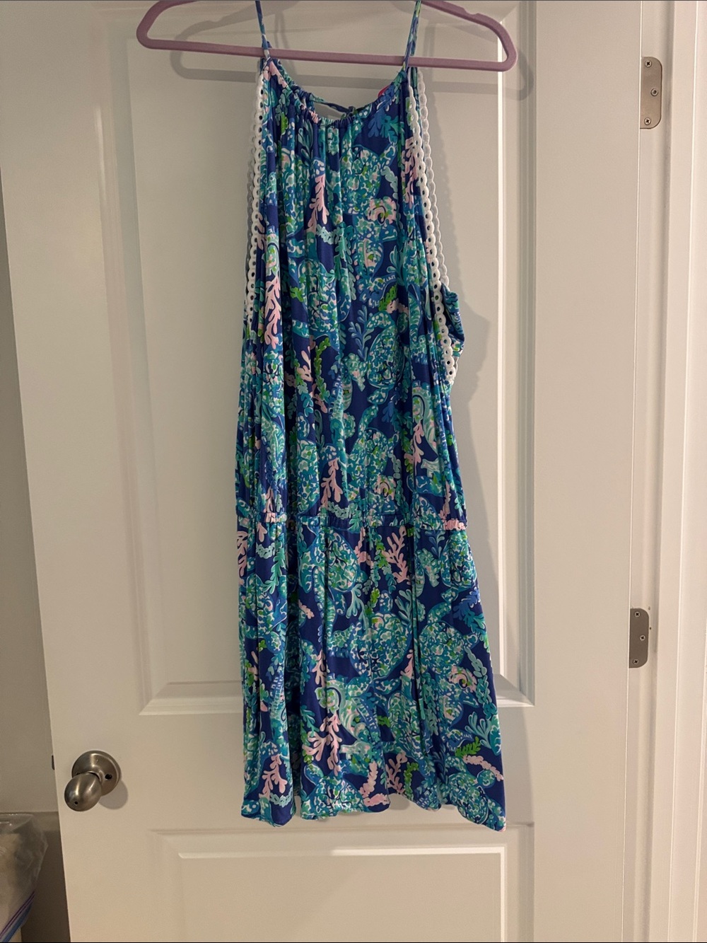 Lilly Pulitzer Blue, Green & Pink Paisley-Print Dress